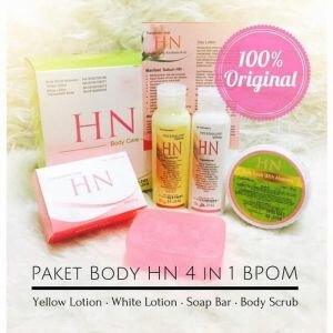 BPOM ORIGINAL Paket Body HN 4in1 Perawatan Pemutih Kulit Tubuh 4 in 1